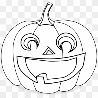 Cute Pumpkin Image Black And White Library Black And - Jack O Lantern Color, HD Png Download