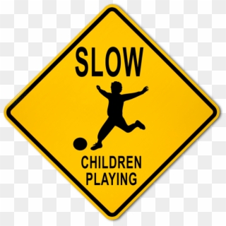 Slow Children Playing Sign - Flood Prone Area Sign, HD Png Download