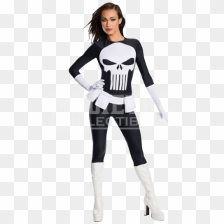 Secret Wishes Womens Punisher Costume - Female Punisher Costume, HD Png Download