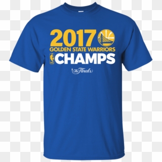 Golden State Warriors 2017 Nba Finals Champions Royal - T-shirt, HD Png Download