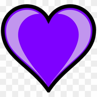 Purple Heart Clip Art - Cute Cartoon Love Hearts, HD Png Download