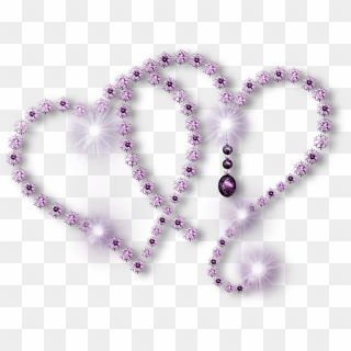 Purple - Silver Heart Hd Png, Transparent Png