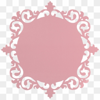 Ornate Frame Pink Cardstock - Maroon Circle Frame, HD Png Download