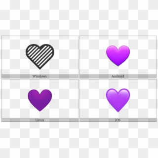 Purple Heart On Various Operating Systems - Heart, HD Png Download