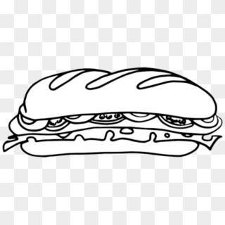 Drawn Sandwich Subway Sandwich - Sub Sandwich Clipart, HD Png Download