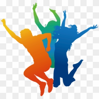 Colorful Jumping Portrait Silhouette Youth Festival, HD Png Download