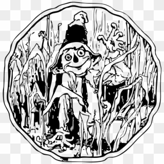 Drawings Of Fields With Scarecrow, HD Png Download