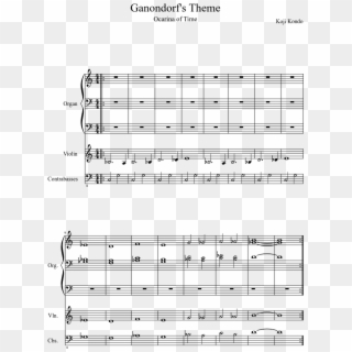 Ganondorf's Theme From Ocarina Of Time - Sheet Music, HD Png Download