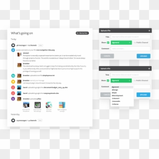 Slack Desktop App Elements - Recent Activity Ui Design, HD Png Download