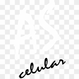 As Celular 01 Logo Black And White - As, HD Png Download