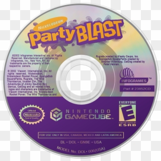 5a10859928161 Nickelodeonpartyblast - Mario Party 7 Disc Gamecube, HD Png Download