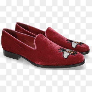 Loafers Prince 2 Velluto Wine Bee Patch - Moccasin, HD Png Download