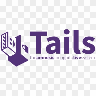 Tails Logo Flat Inverted - Tails Os Logo, HD Png Download