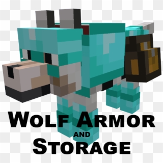 Wolf Armor And Storage - Minecraft Wolf With Armor, HD Png Download