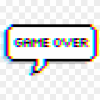 Game Gameover Glitch Tumblr Balloon Text - Game Over Glitch Png, Transparent Png
