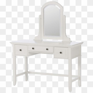 White Dressing Table With Mirror And Wide Table - Table, HD Png Download