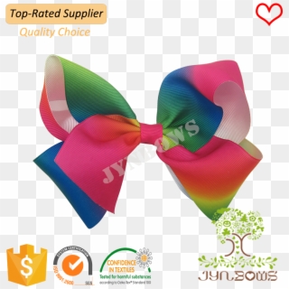 Large Rhinestone Hair Accessories Jojo Siwa Rainbow - Ribbon Hair Tie For Girls Png, Transparent Png