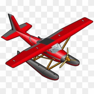 Red Plane Clipart, HD Png Download