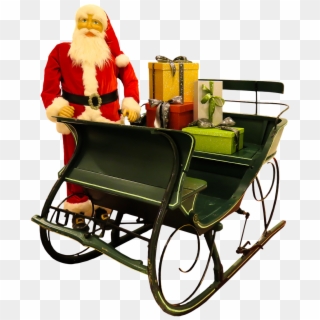 Christmas,christmas Sleigh,santa Claus,christmas - Dog Reindeer Pulling Sleigh, HD Png Download