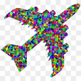 Colorful Clipart Airplane - Colorful Airplane Png, Transparent Png