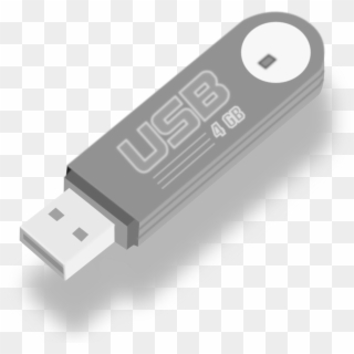 Black Usb Flash Drive - Usb Flash Drive, HD Png Download