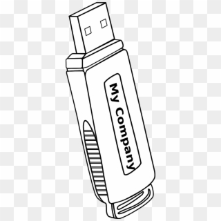 Usb Flash Drive - Pen Drive For Coloring, HD Png Download