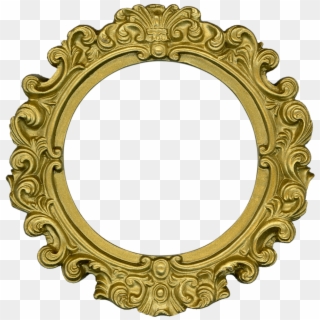 Free Golden Round Photo Frame Download In Ping - Round Photo Frame Png, Transparent Png