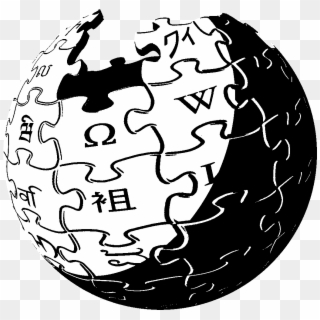 Wikipedia Logo Black And White - Wikipedia Logo Transparent Background, HD Png Download