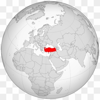Turkey Map Globe Transparent Background Middle East - Turkey On Globe Map, HD Png Download