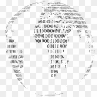 Binary Globe - Transparent Binary Codes Png, Png Download