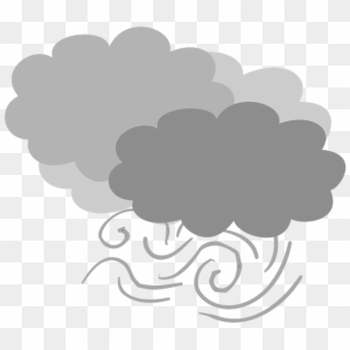 Wind,cloudy,gray Clouds,weather Forecast,clouds,storm - Nube Con Viento Png, Transparent Png