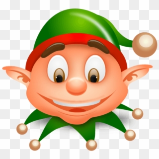Elf Head Clipart Png - Christmas Elf Face Clipart, Transparent Png