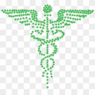 Truly Free Clipart Of A Green Medical Marijuana Pot - Medical Staff Of Hermes, HD Png Download