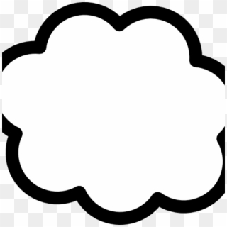 Cloud Clipart Black And White Clouds Clipart Black - Heart, HD Png Download