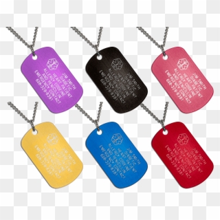 Aluminum Medical Alert Necklace With Small Medical - Child Id Tags, HD Png Download