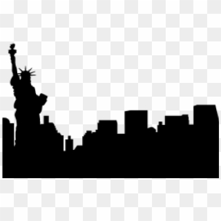 New York Skyline Outline - Statue Of Liberty, HD Png Download