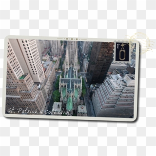 A Postcard Featuring An Aerial View Of New York's Famed - Skyscraper, HD Png Download
