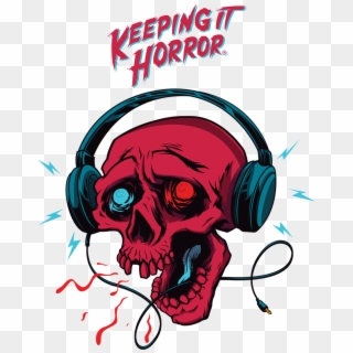 Skull Color Logotype Png - Headphones, Transparent Png