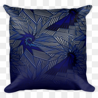 Blue Flame Square Pillow - Black Pillow Png, Transparent Png