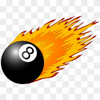 This Free Icons Png Design Of 8ball With Flames, Transparent Png