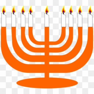 Menorah Judaism Jewish Holiday Synagogue Hanukkah - Menorah Clip Art, HD Png Download