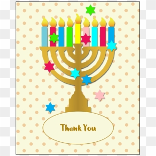 Hanukkah Thank You Card - Hanukkah, HD Png Download