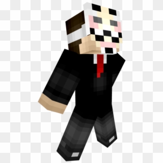 Clip Art Black And White Anonymous Girl Ver On Desc - Hacker Minecraft Skin Png, Transparent Png