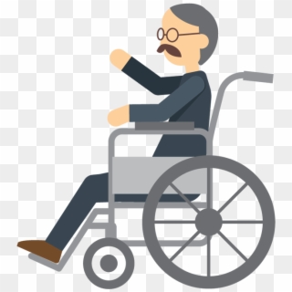 Wheelchair Cartoon Png - Old Man In Wheelchair Cartoon, Transparent Png