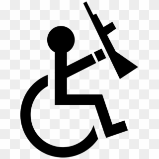 Handicapped, Cripple, Rifle, Wheelchair, Disabled - Accion Mutante, HD Png Download