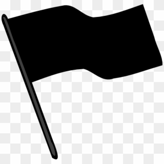 Black & White Clipart Flag Banner Clipart Black And - Black Flag, HD Png Download