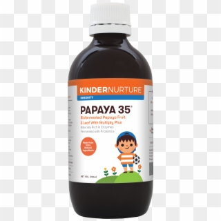Bottles W Label Papaya - Bottle, HD Png Download