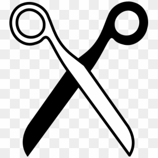 Scissor Png Black And White - Black And White Scissors, Transparent Png