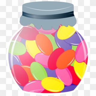 Candy Jar Png - Jelly Bean Jar Clipart, Transparent Png