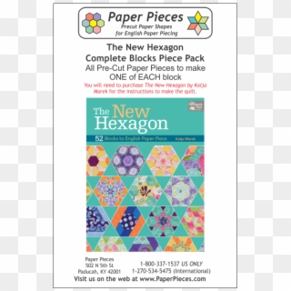 Katja Marek The New Hexagon - The New Hexagon: 52 Blocks To English Paper Piece, HD Png Download